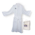 Mink Touch Luxury Robe 48"L -- White (Embroidered) ****FREE RUSH****